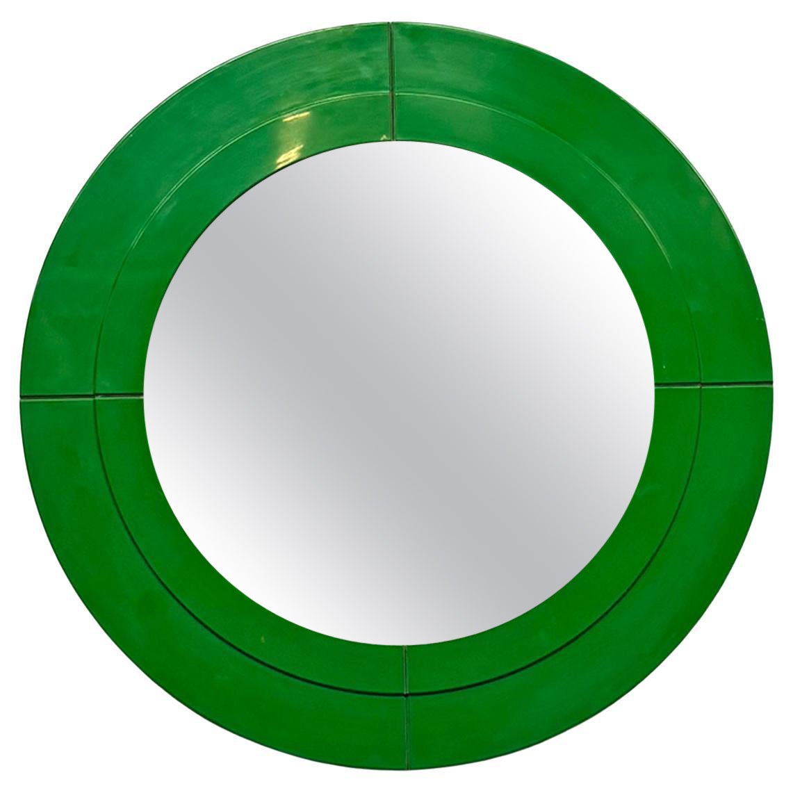 Italian modern green plastic modular mirror by Anna Castelli for Kartell, 1970s