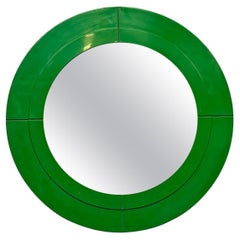 Italian modern green plastic modular mirror by Anna Castelli for Kartell, 1970s