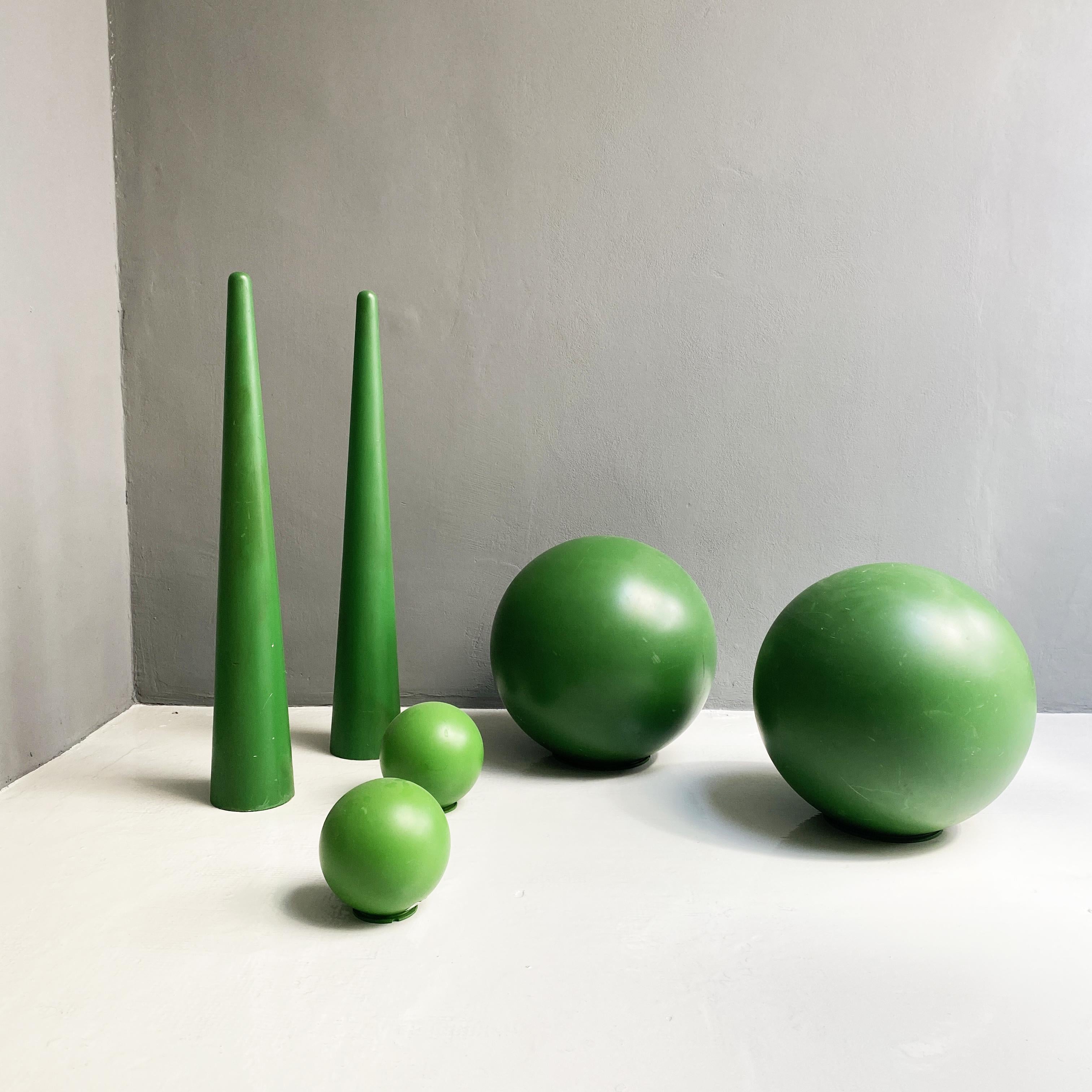 Late 20th Century Italian Modern Green Plastic Props for Scenography, 1990s For Sale