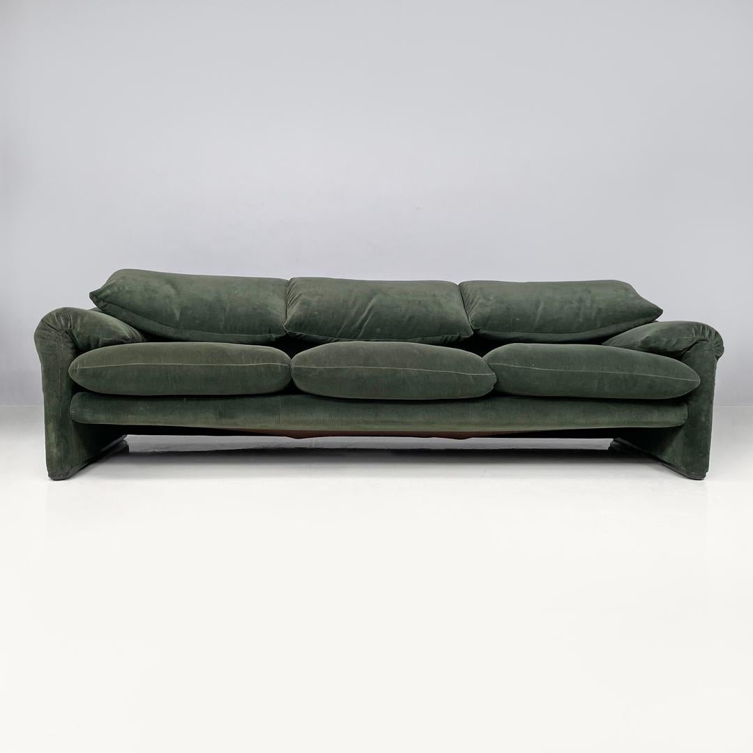 Sofá moderno italiano verde Maralunga de Vico Magistretti para Cassina, años 70 Moderno