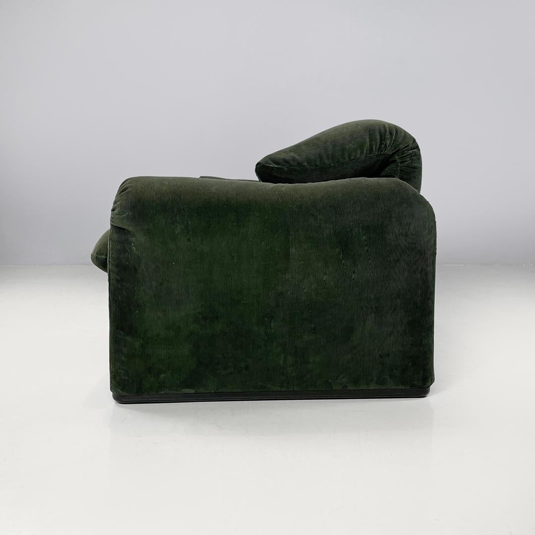 Sofá moderno italiano verde Maralunga de Vico Magistretti para Cassina, años 70 Tela