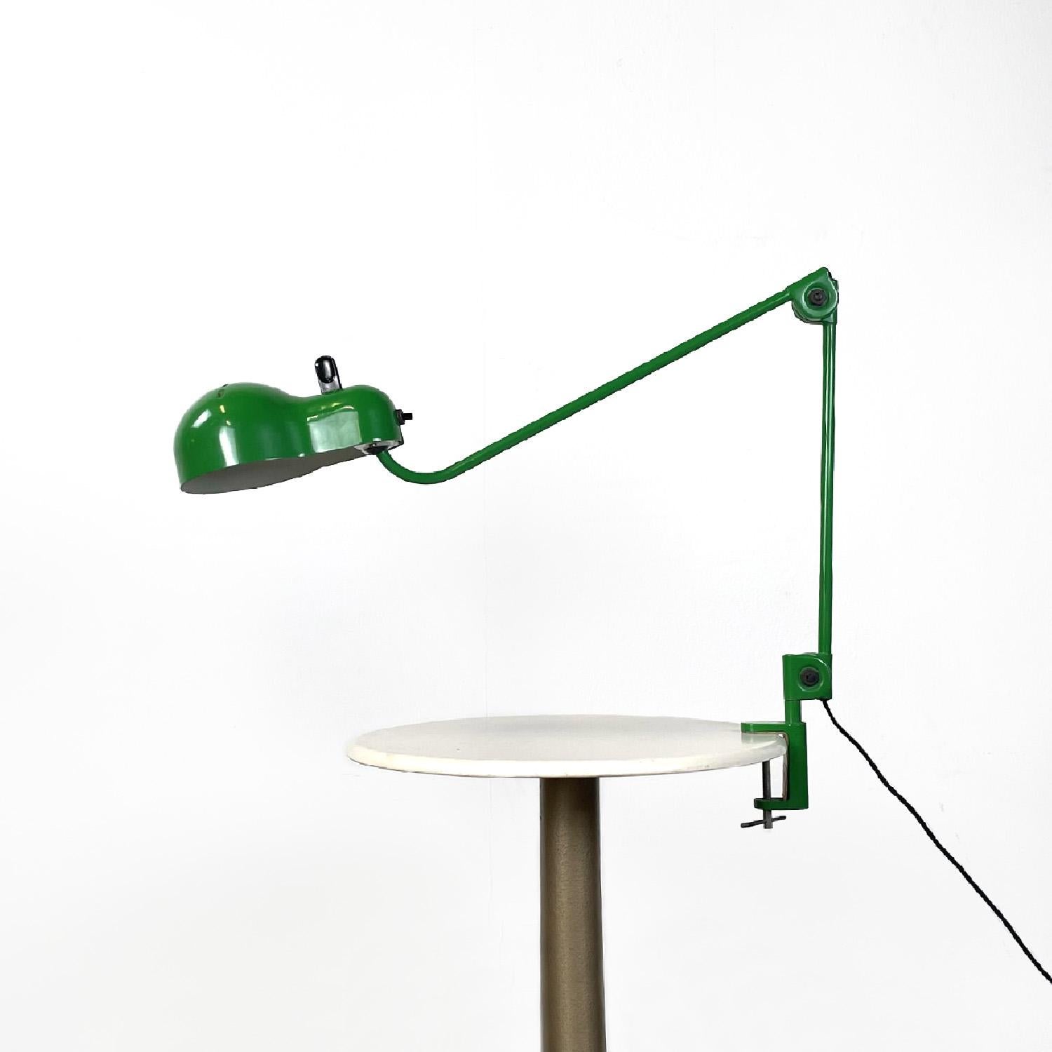 Modern Italian modern green table lamp Topo by Joe Colombo for Stilnovo, 1970s For Sale