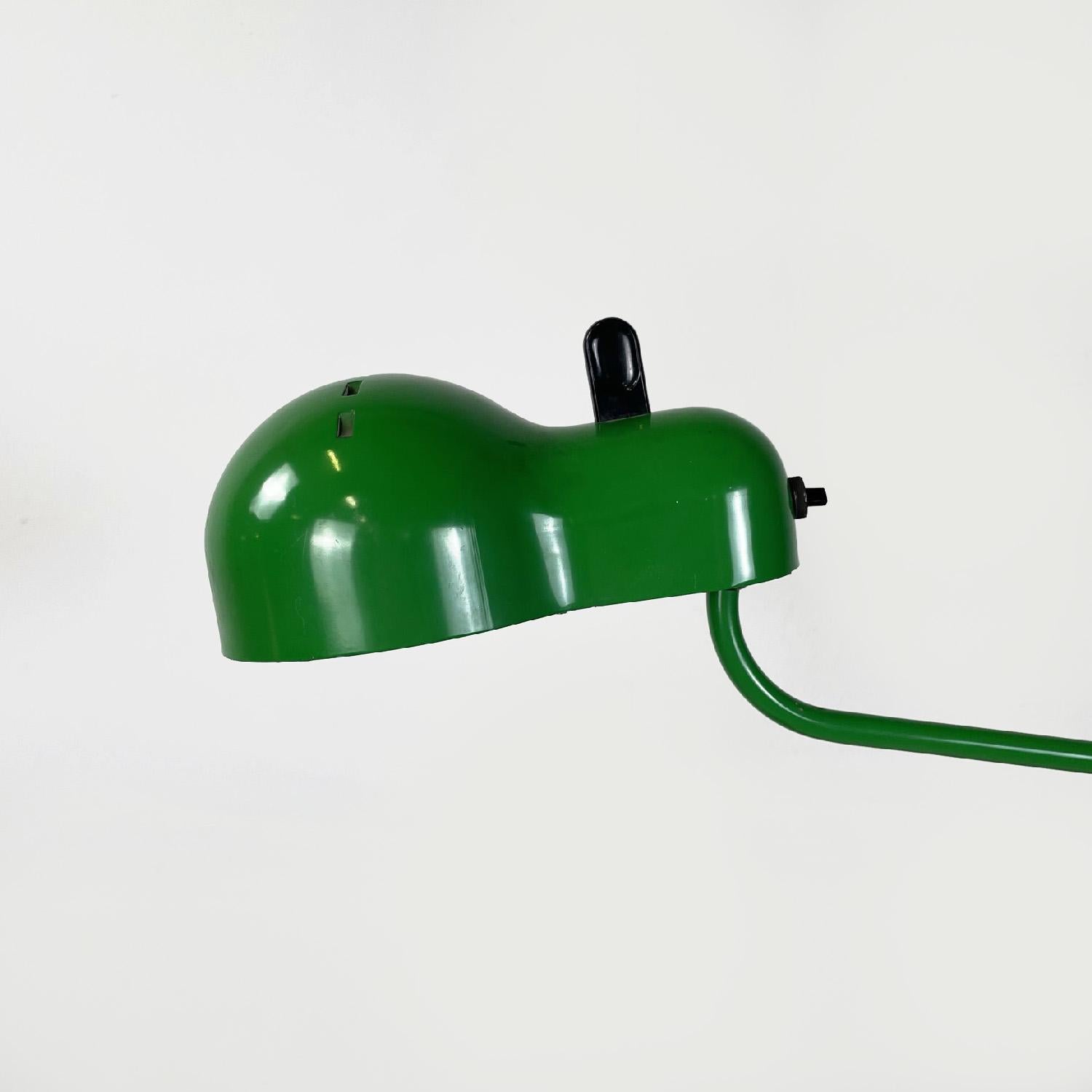 Metal Italian modern green table lamp Topo by Joe Colombo for Stilnovo, 1970s For Sale
