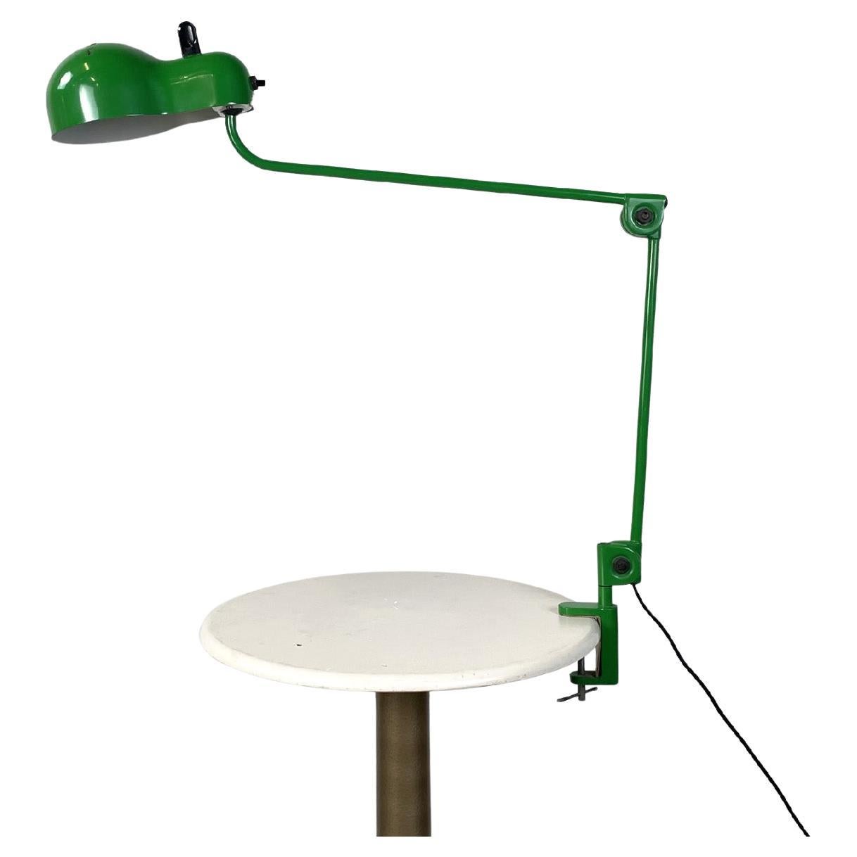 Italian modern green table lamp Topo by Joe Colombo for Stilnovo, 1970s For Sale