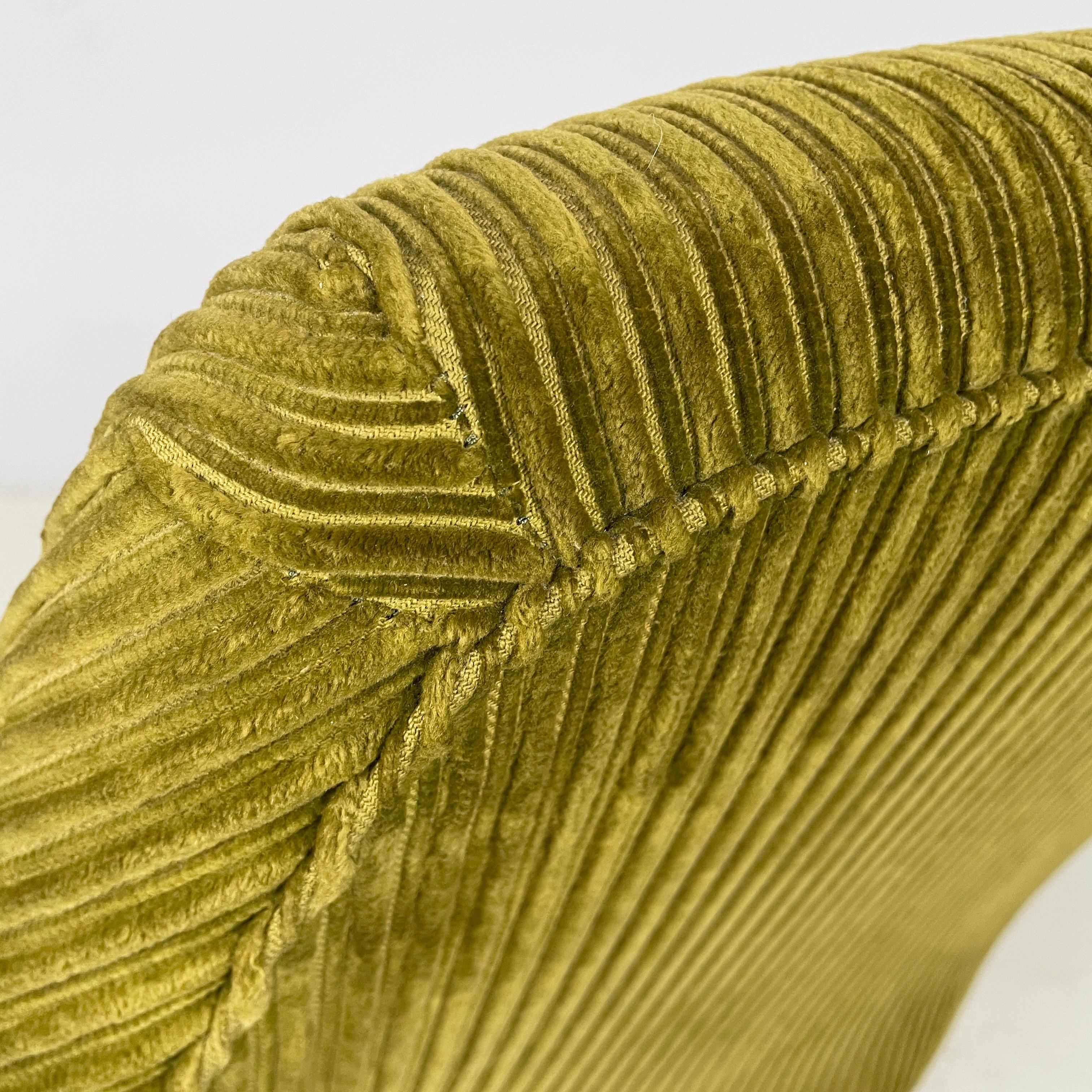 Silla de oficina moderna italiana de terciopelo verdeS de Moscatelli para Formanova, años 70 en venta 5