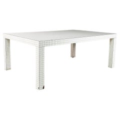 Tavolo da pranzo moderno italiano Greene & Greene bianco Quaderna Design Superstudio Zanotta 1970