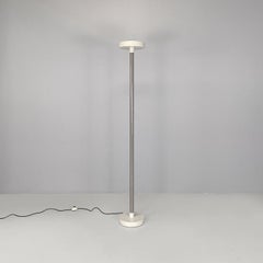 Italian modern grey and white metal floor lamp by Sottsass for Bieffeplast 1980s