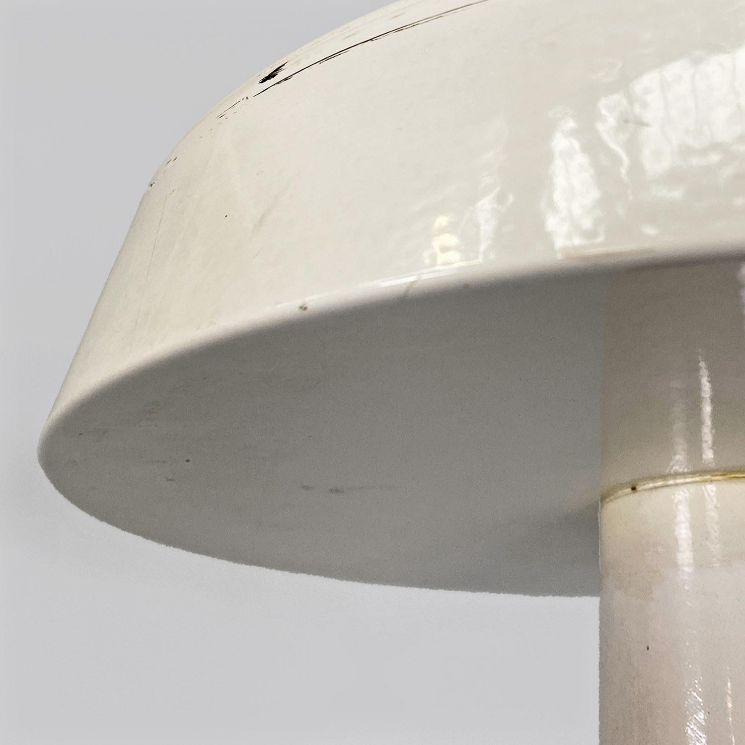 Metal Italian modern grey and white metal floor lamp by Sottsass for Bieffeplast 1980s For Sale