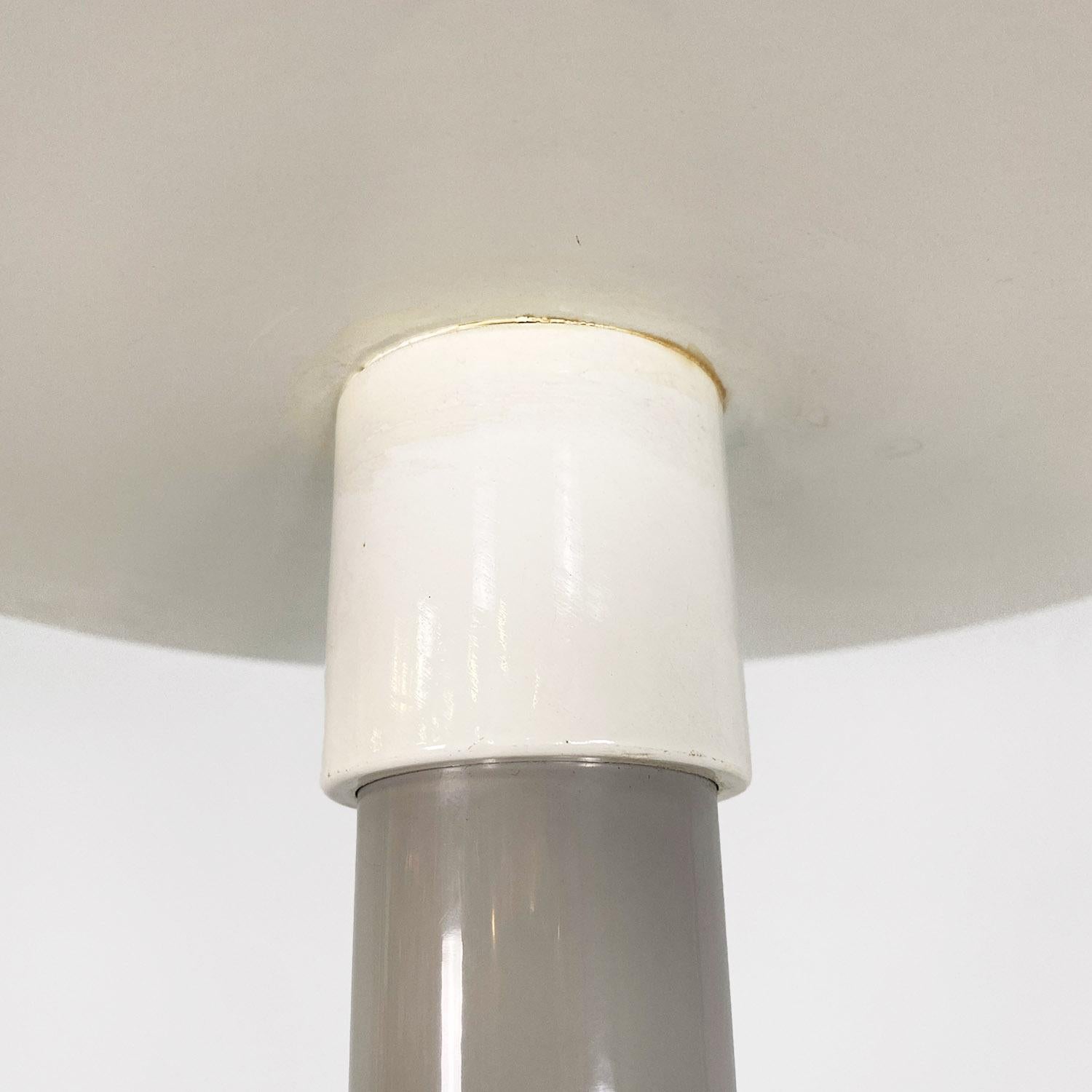Italian modern grey and white metal floor lamp by Sottsass for Bieffeplast 1980s For Sale 1