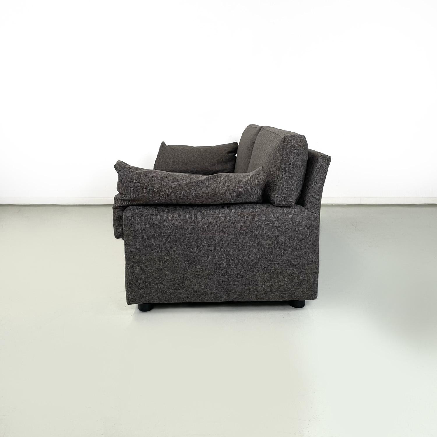 Italian modern grey brown fabric sofa by Flexform, 1990s en Bueno estado para la venta en MIlano, IT