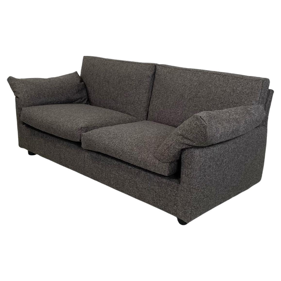 Italian modern grey brown fabric sofa by Flexform, 1990s