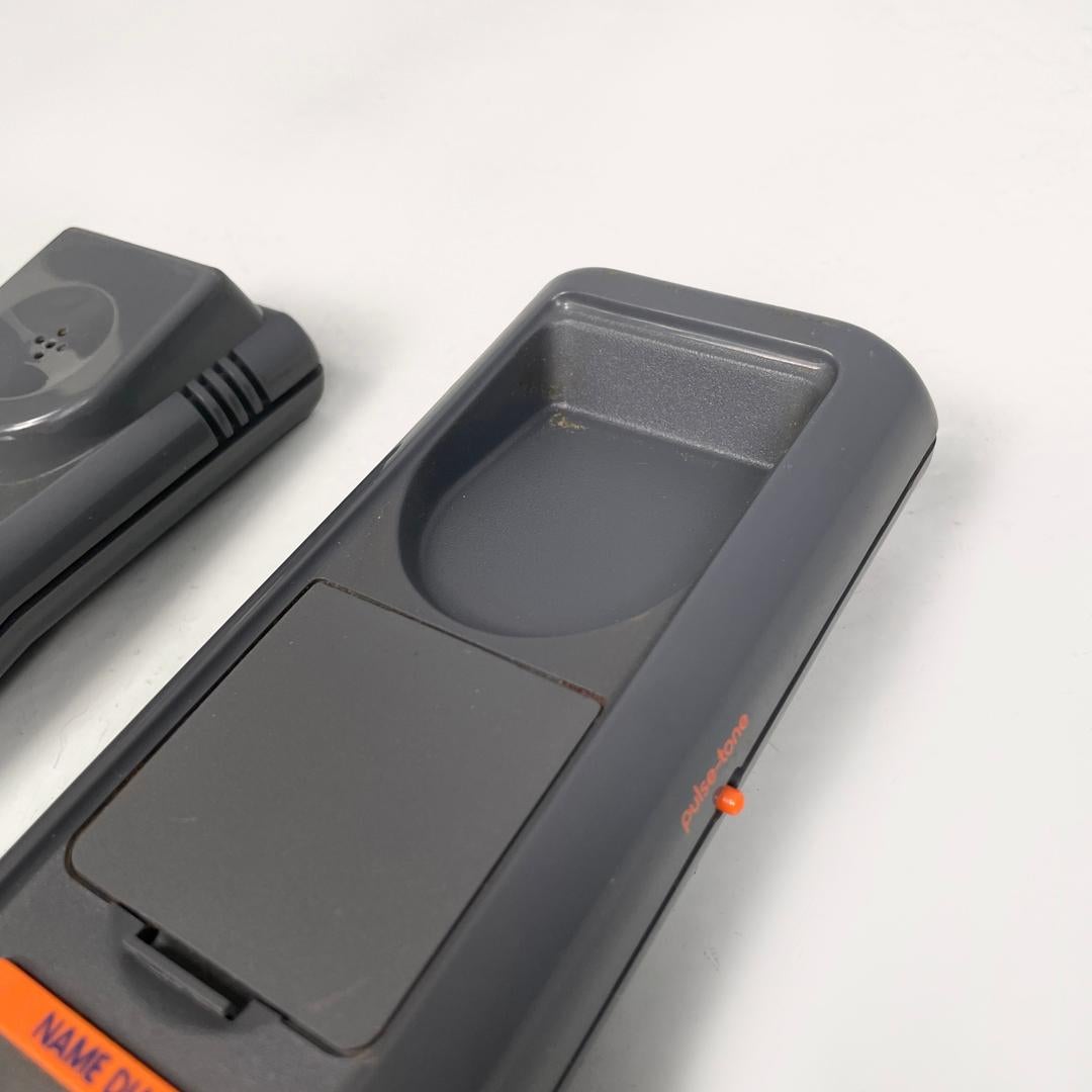 Italian modern grey decorated plastic telephone Twin Phone Deco by Swatch, 1980s For Sale 7