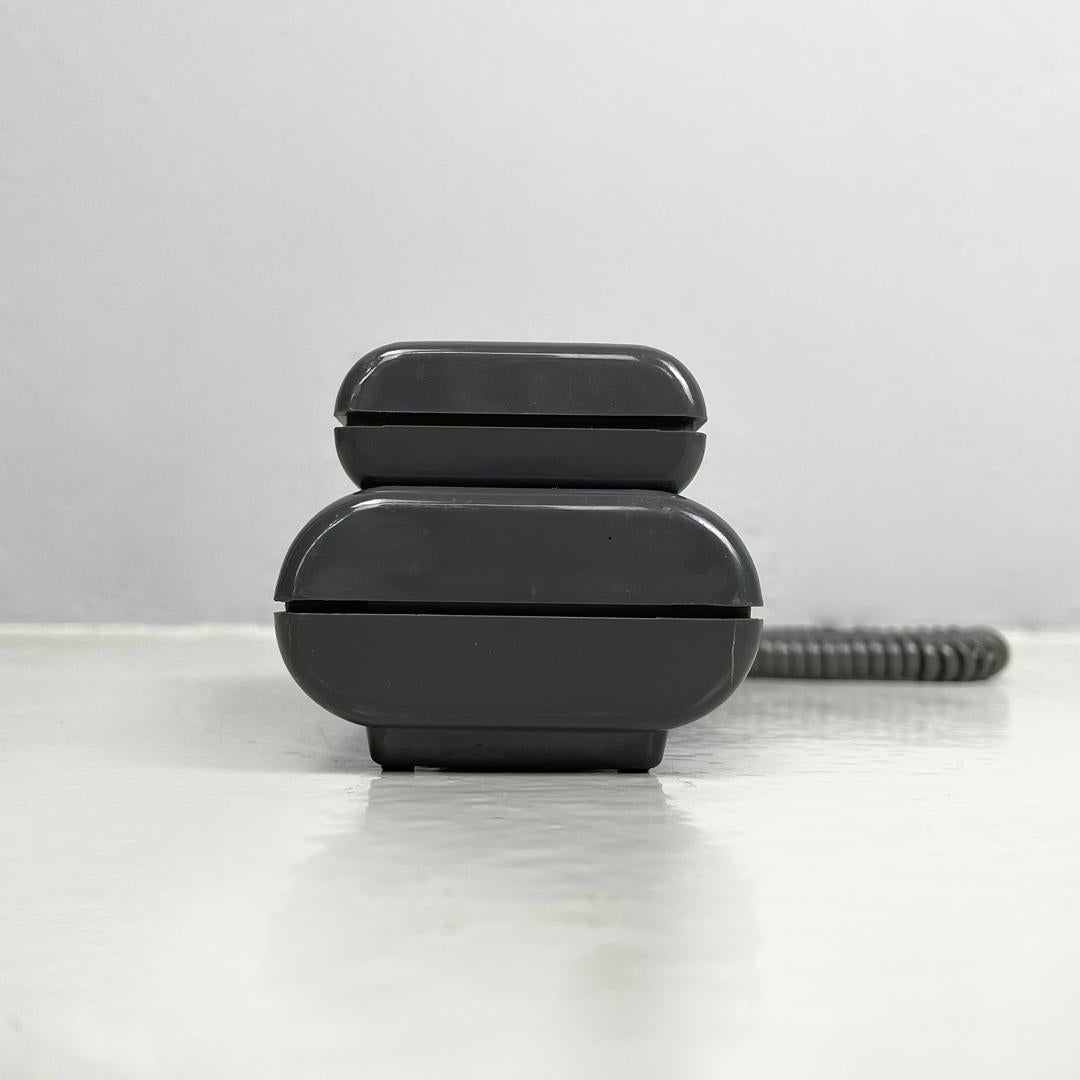 Plastic Italian modern grey decorated plastic telephone Twin Phone Deco by Swatch, 1980s For Sale