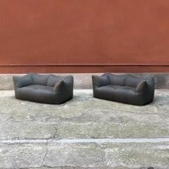 Italian Modern Grey Fabric Le Bambole Sofas by Mario Bellini for B&B, 1972