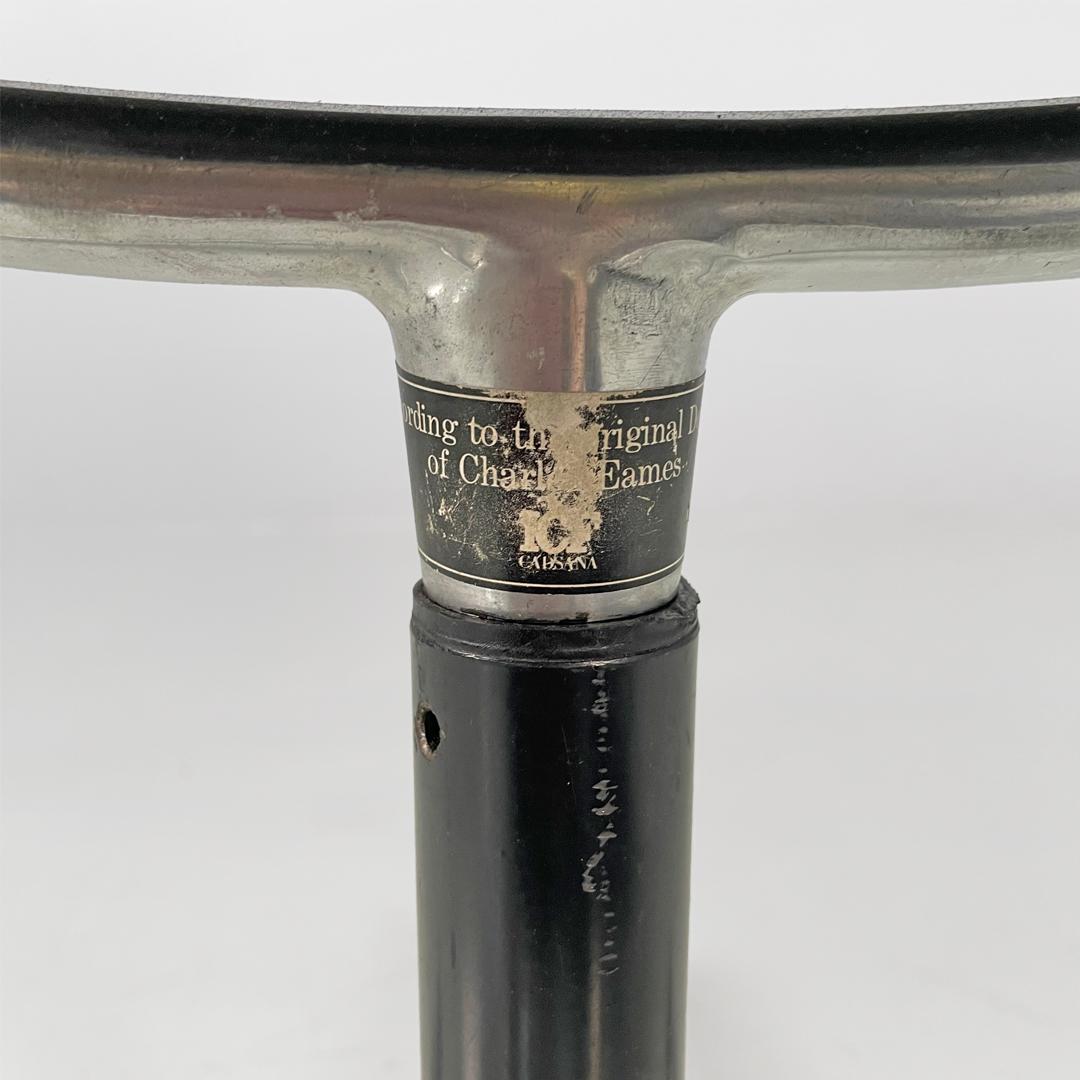 Italian modern grey leather office chair by Charles and Ray Eames for ICF, 1970s im Angebot 2