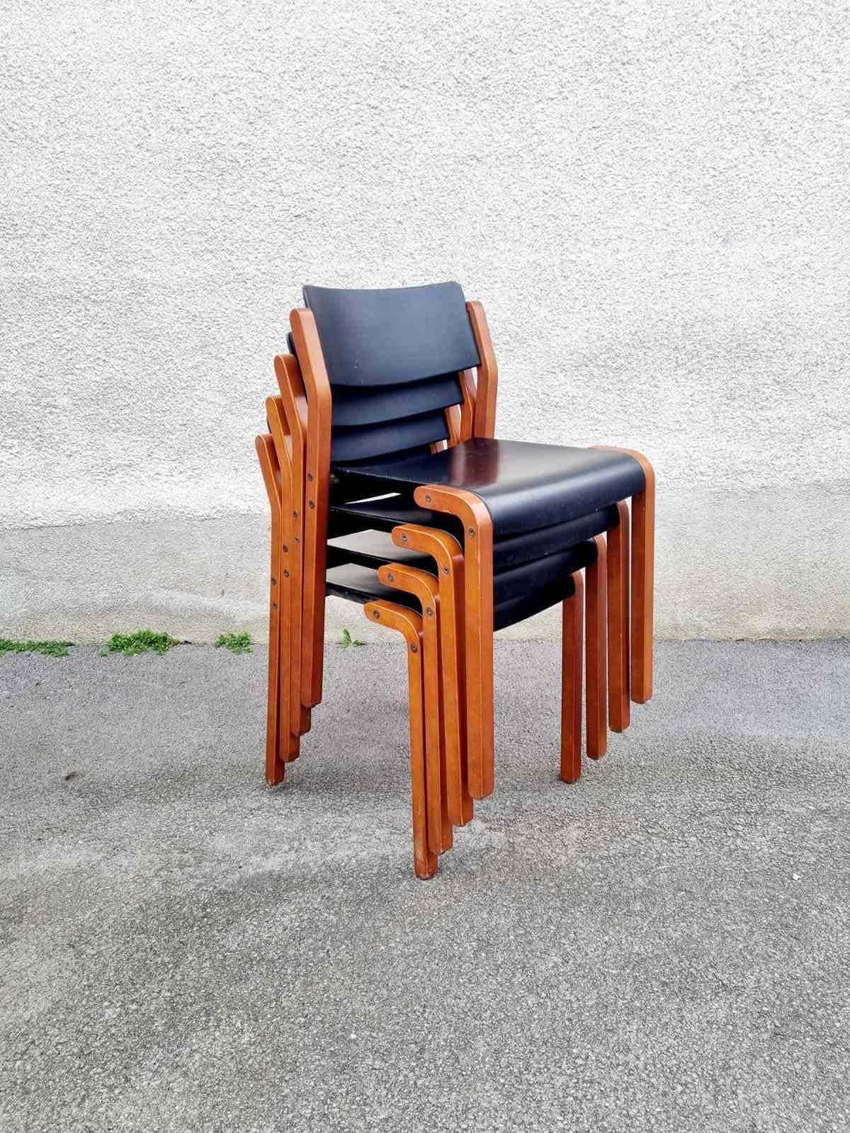 Italian Modern Gruppo Chairs, De Pas, D'Urbino & Lomazzi for Bellato, Italy 80s For Sale 6