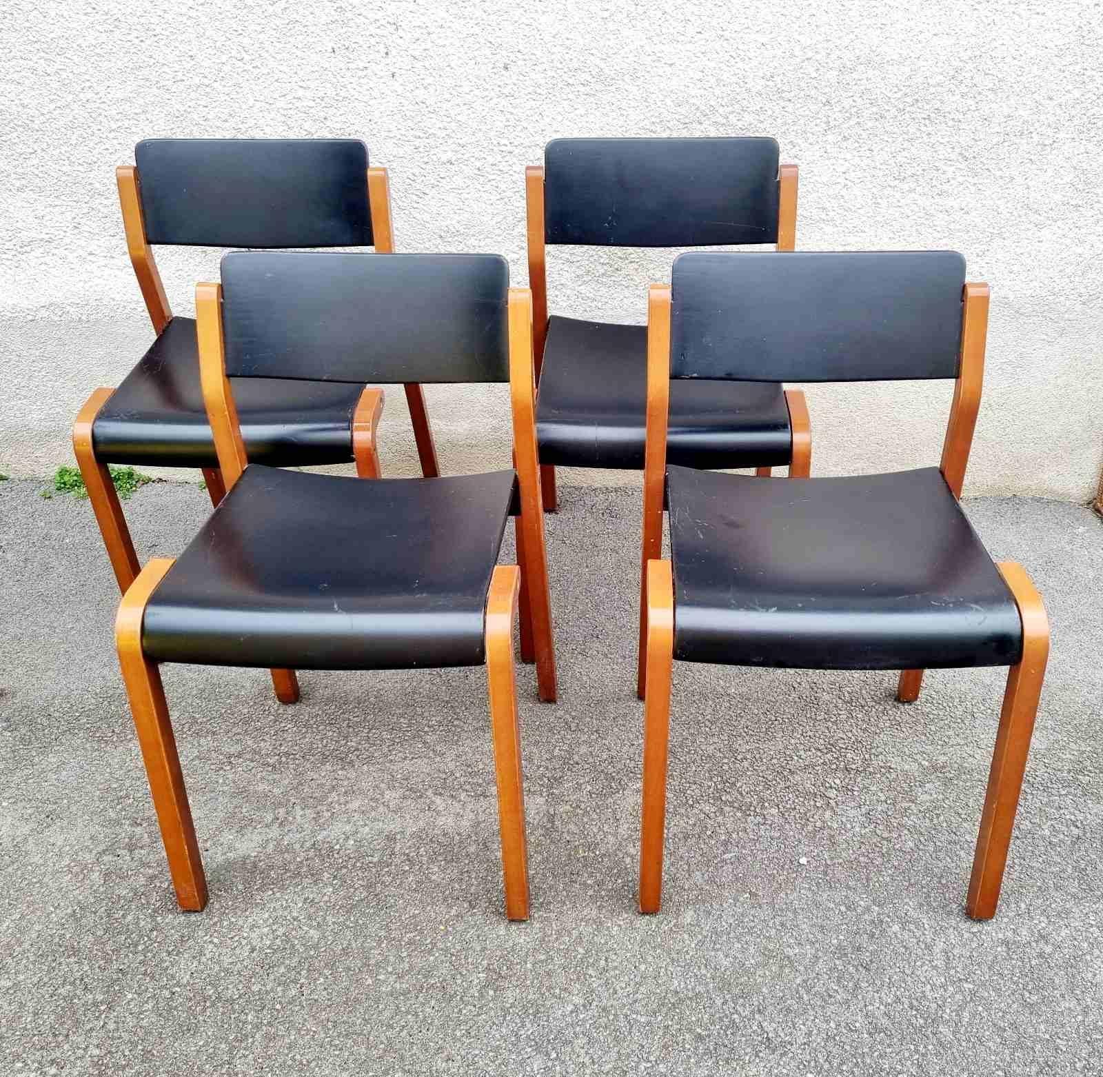 Moderne italienische Gruppo-Stühle der Moderne, De Pas, D'Urbino & Lomazzi für Bellato, Italien 80er Jahre im Zustand „Gut“ im Angebot in Lucija, SI