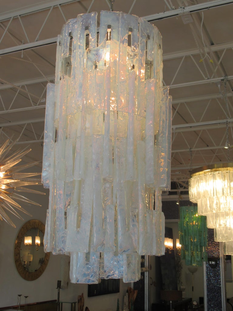 Italian Modern Hand Blown Glass Chandelier Mazzega 1960s For Sale At 1stdibs