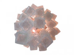 Italian Modern Hand Blown Glass Ice Cube Chandelier, Mazzega