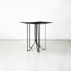 Italian Modern High Table for Outdoor in Black Wrought Iron, 1980s