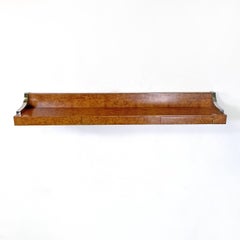 Italian modern in chromed metal and briar shelf or console by D.I.D., 1980s