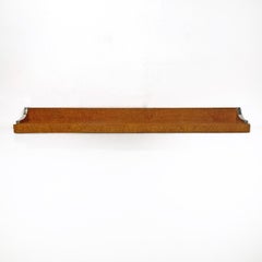 Italian modern in chromed metal and briar shelf or console by D.I.D., 1980s