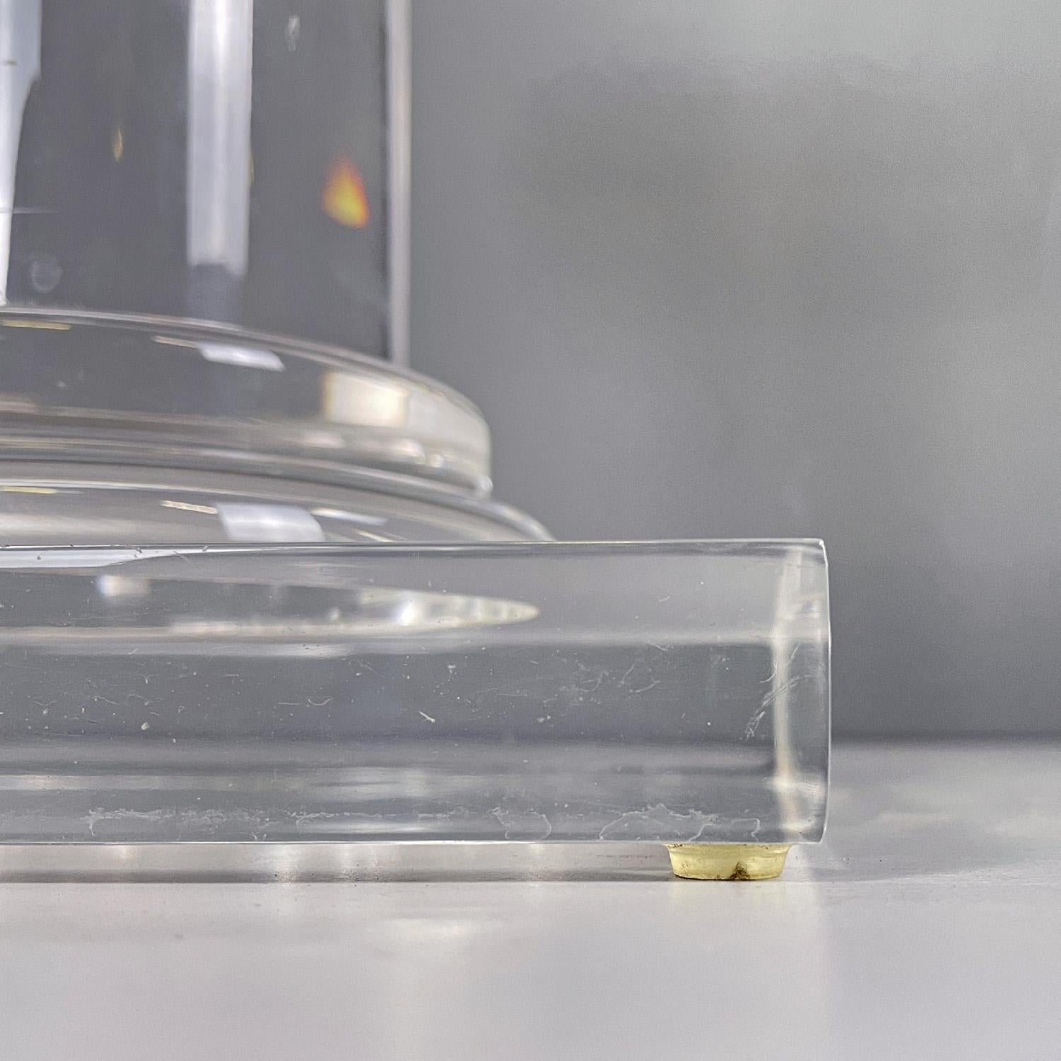 Italian modern ionic column or pedestal in transparent lucite, 1980s 7