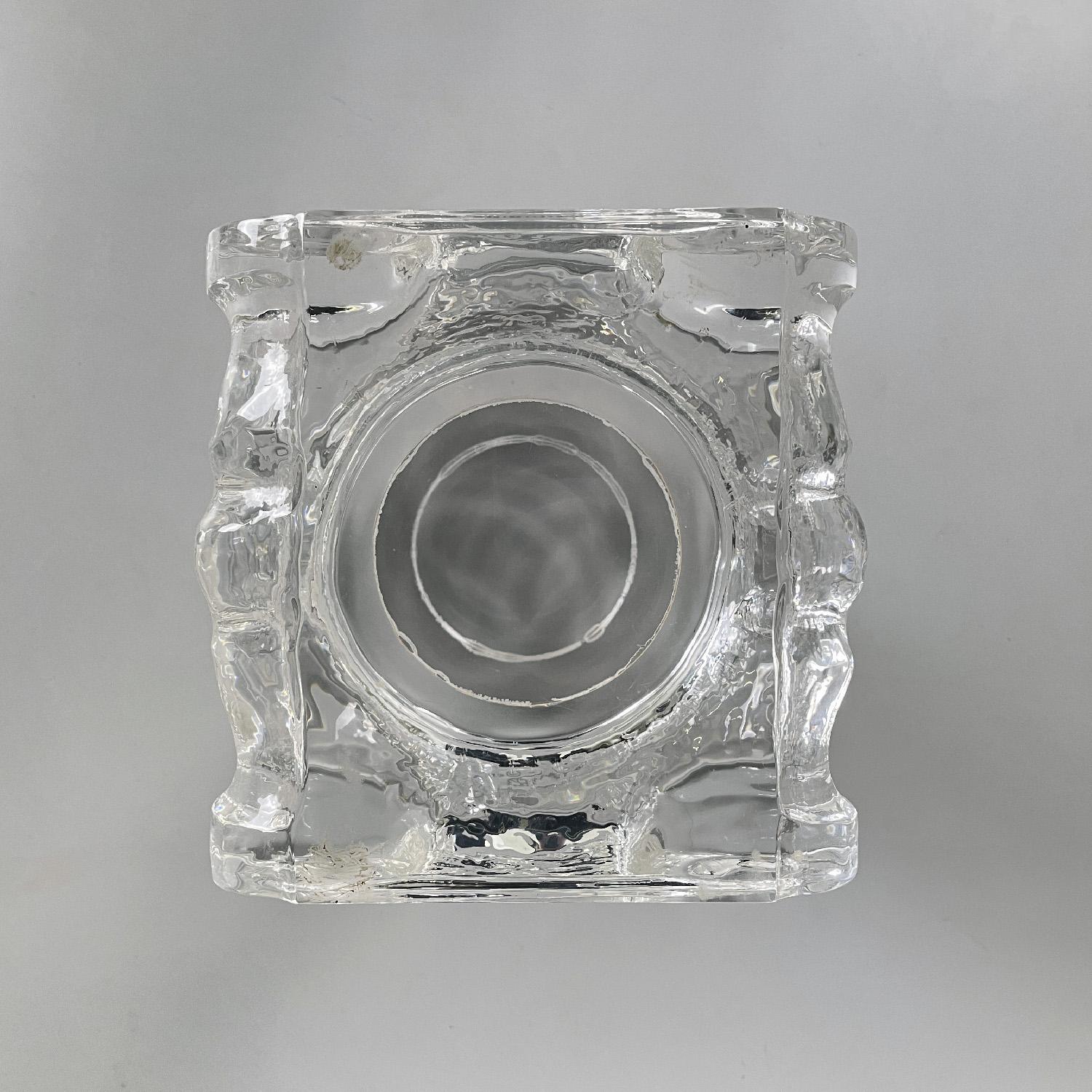 Italian modern ionic column or pedestal in transparent lucite, 1980s In Good Condition In MIlano, IT