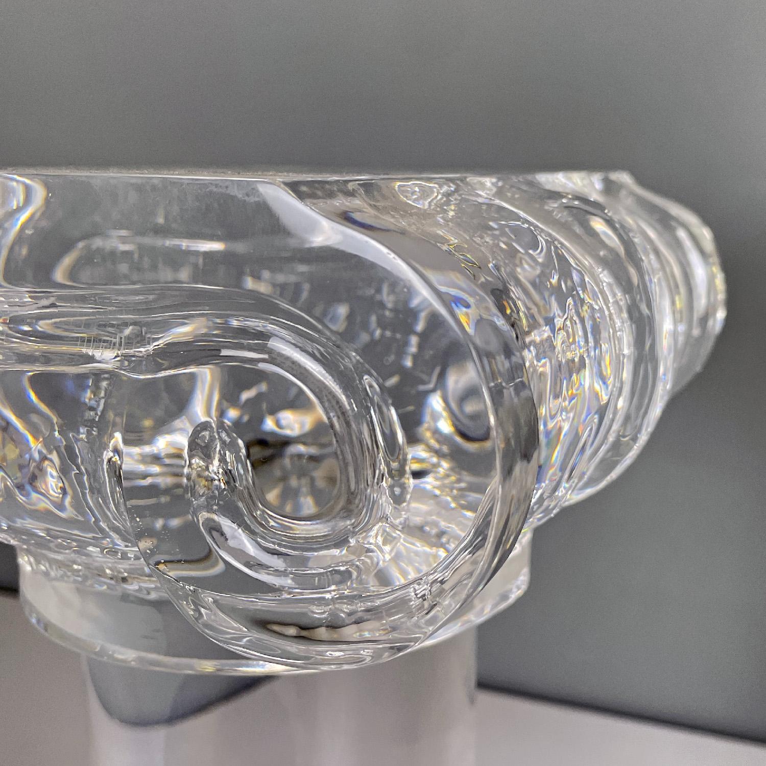 Italian modern ionic column or pedestal in transparent lucite, 1980s 2