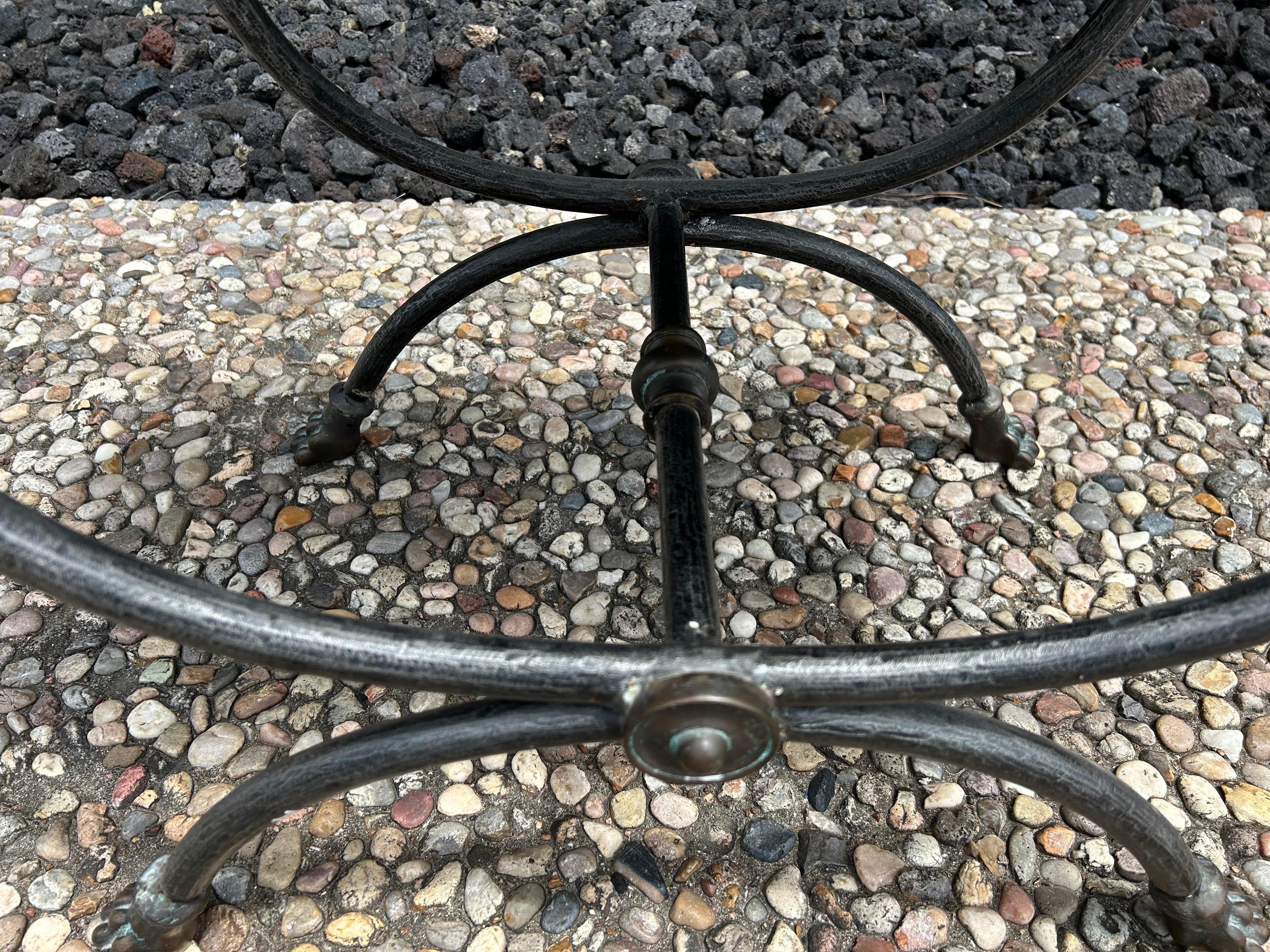 Italian Modern Iron And Bronze Bench For Sale 4