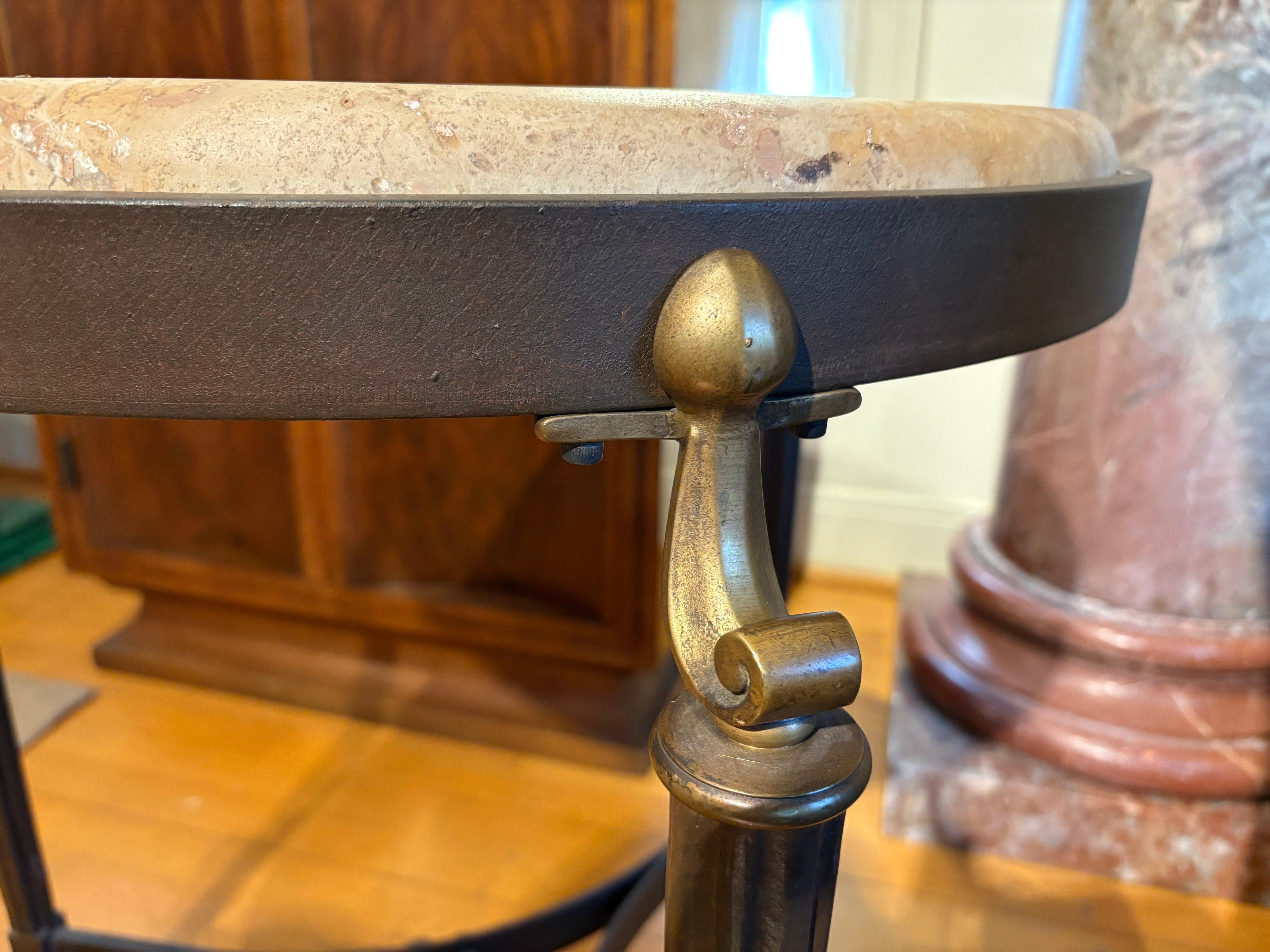 Italian Modern Iron And Bronze Table en vente 5