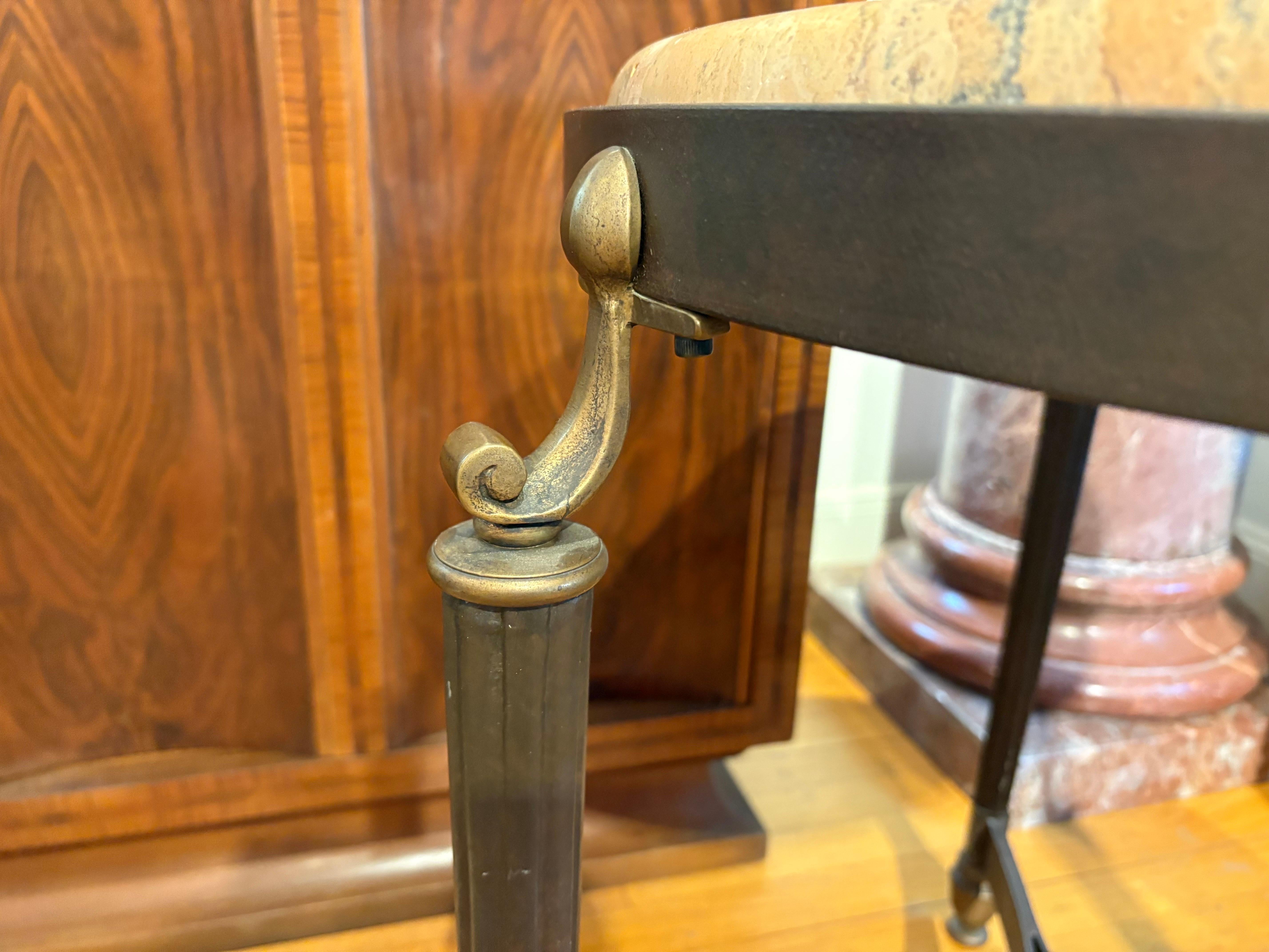 Italian Modern Iron And Bronze Table en vente 2