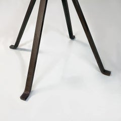 Mesa de centro italiana moderna de hierro y cristal Cuginetto, Enzo Mari para Driade Años 70