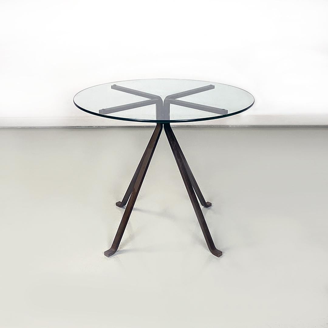 Italian Modern Iron and Glass Cuginetto Coffee Table, Enzo Mari for Driade 1970s 5