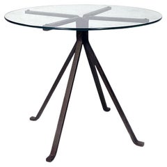 Italian Modern Iron and Glass Cuginetto Coffee Table, Enzo Mari for Driade 1970s