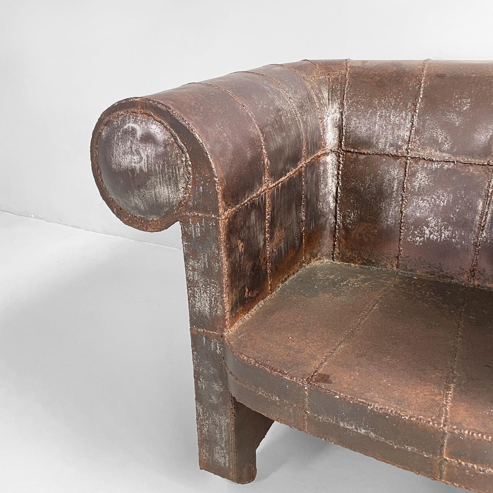 Late 20th Century Italian modern iron armchair by Anacleto Spazzapan, 1990s For Sale