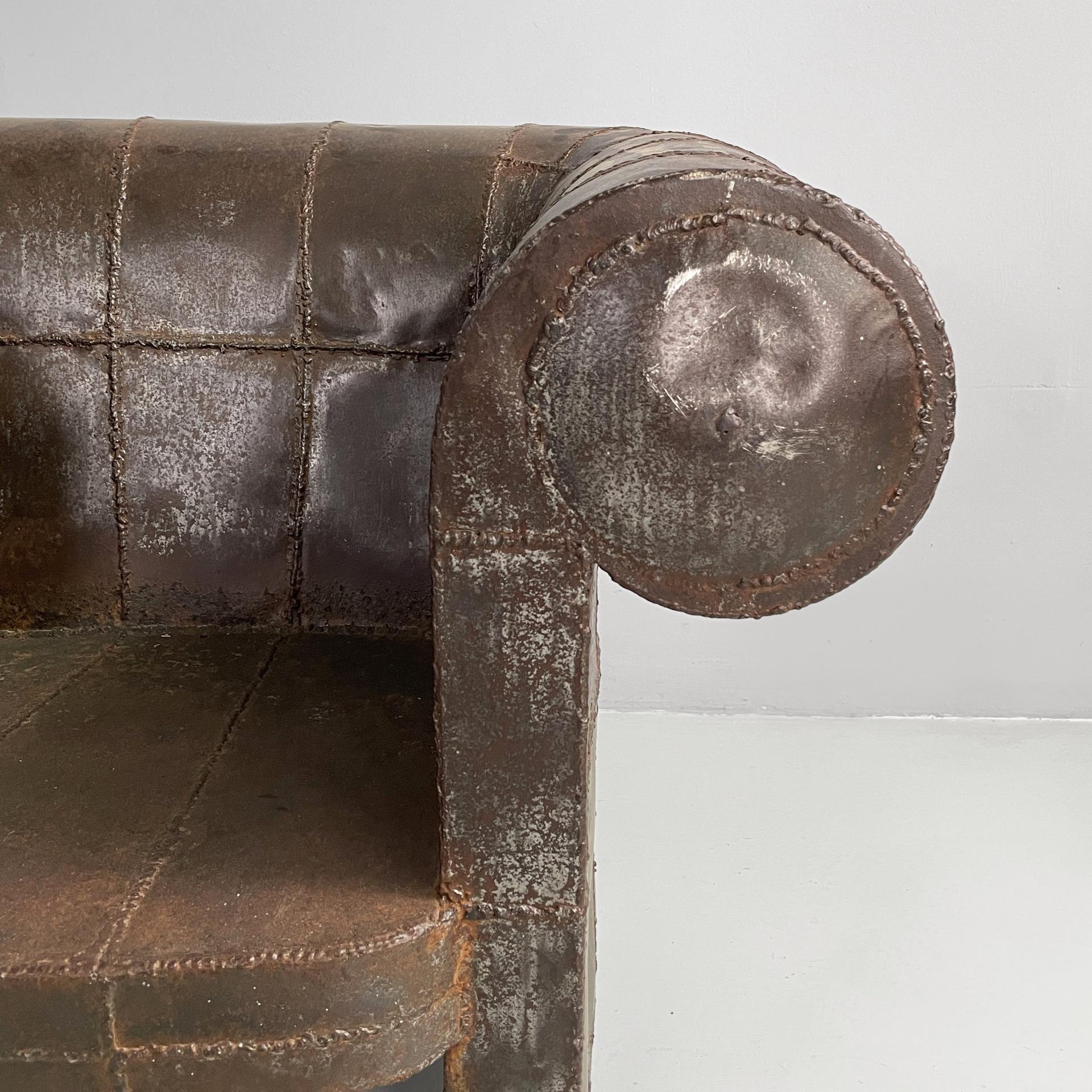 Iron Italian modern iron armchair by Anacleto Spazzapan, 1990s For Sale