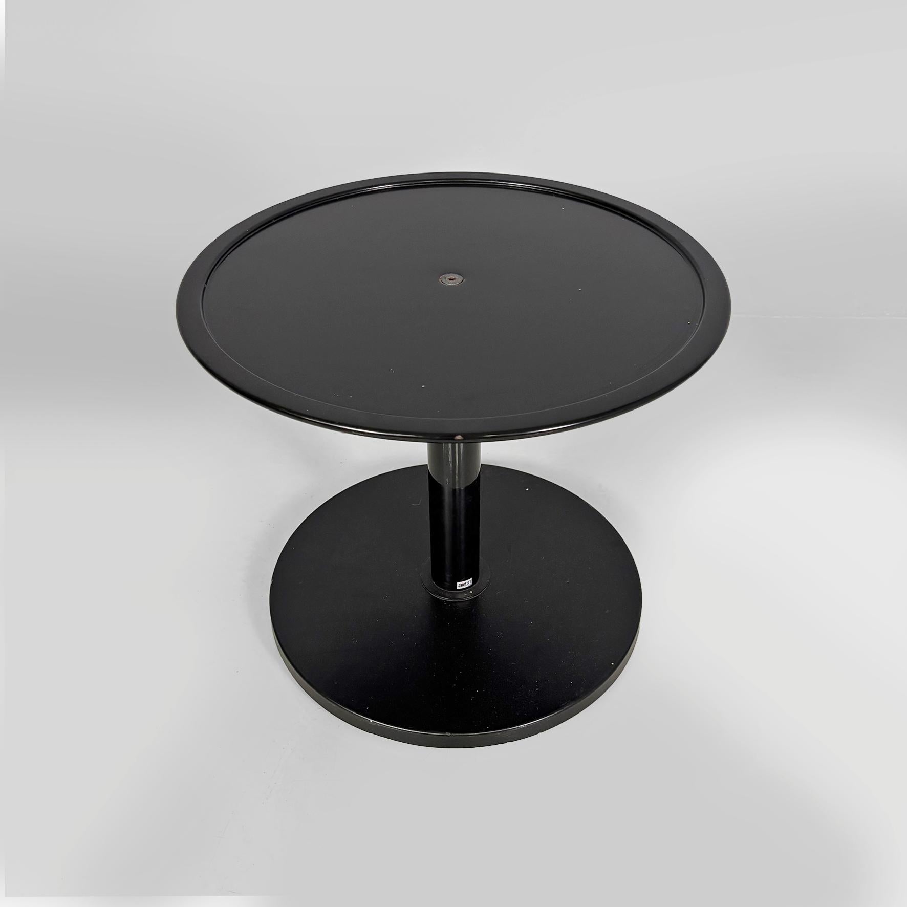 Table basse ronde en fer moderne italienne par Forme e Funzioni pour Airon, années 1980. en vente 3