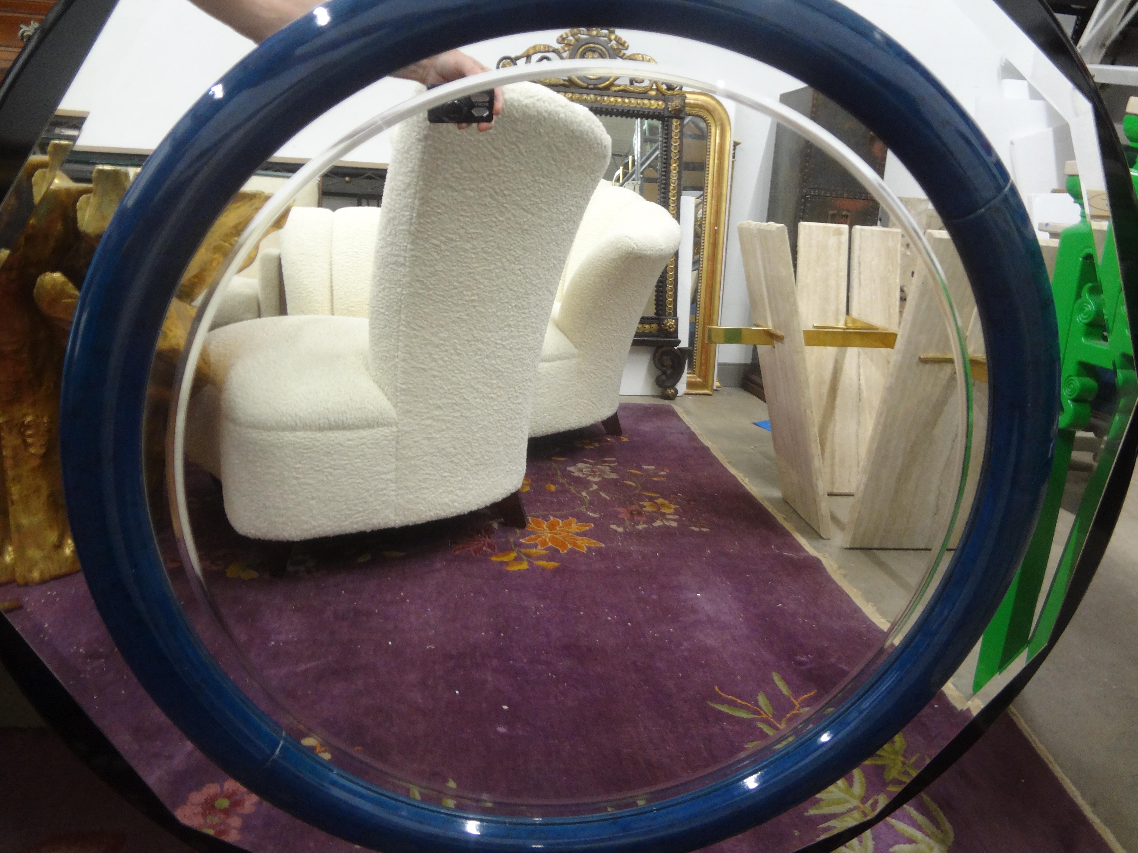 Italian Modern Lacquered Beveled Mirror 3