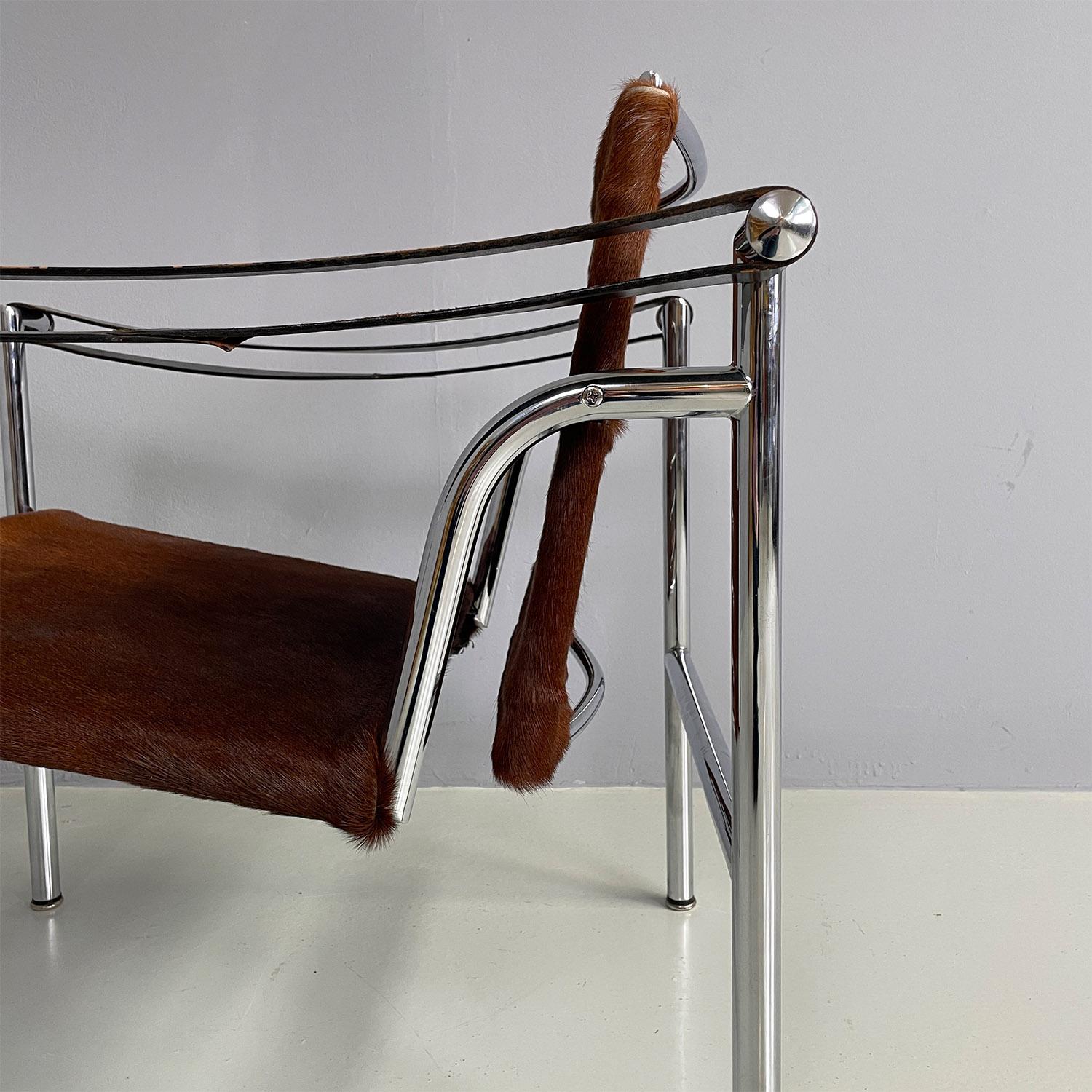 Italian modern LC1 armchair, Le Corbusier, Jeanneret and Perriand, Cassina 1960s 8