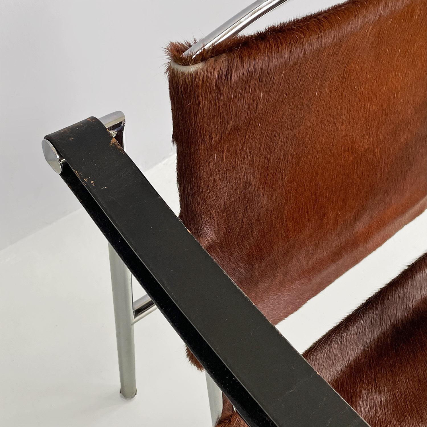 Italian modern LC1 armchair, Le Corbusier, Jeanneret and Perriand, Cassina 1960s 11