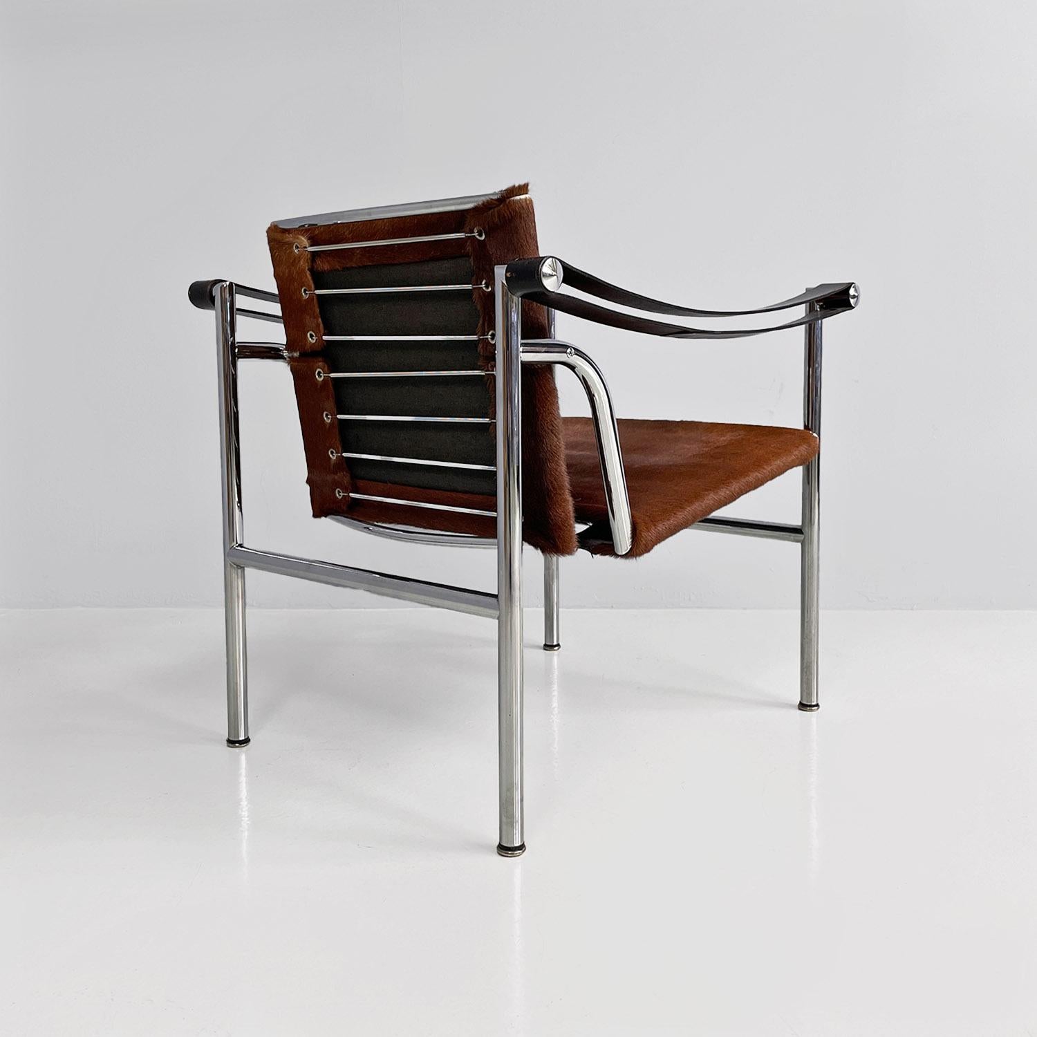 Italian modern LC1 armchair, Le Corbusier, Jeanneret and Perriand, Cassina 1960s 1