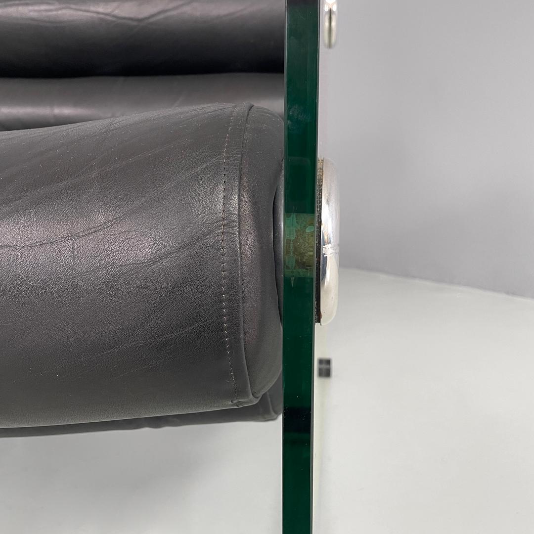 Italian modern leather armchairs Hyaline by Fabio Lenci for Comfort Line, 1970s For Sale 11