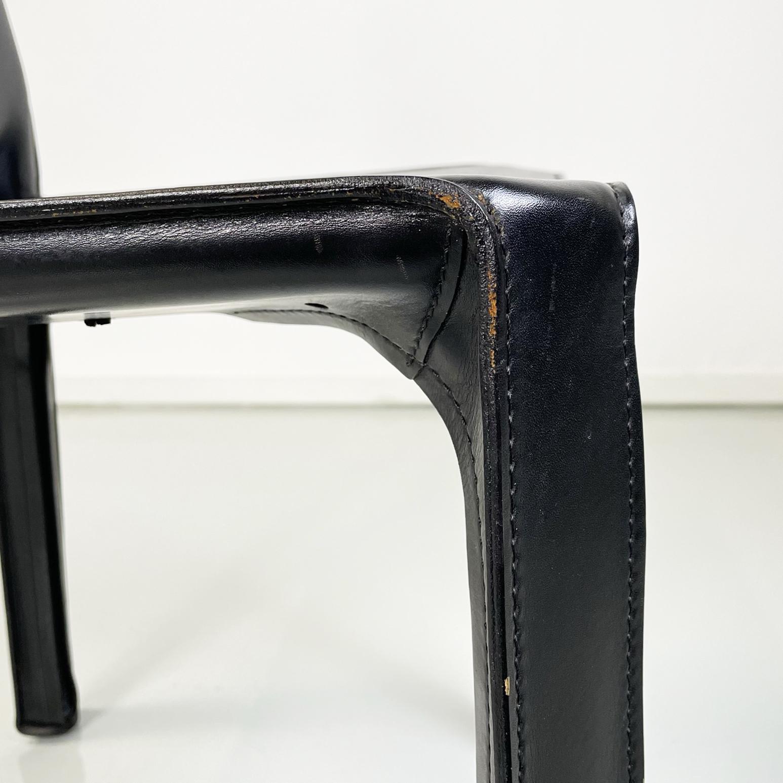 Italian modern Leather chairs mod CAB 414 by Mario Bellini for Cassina, 1980s  For Sale 9