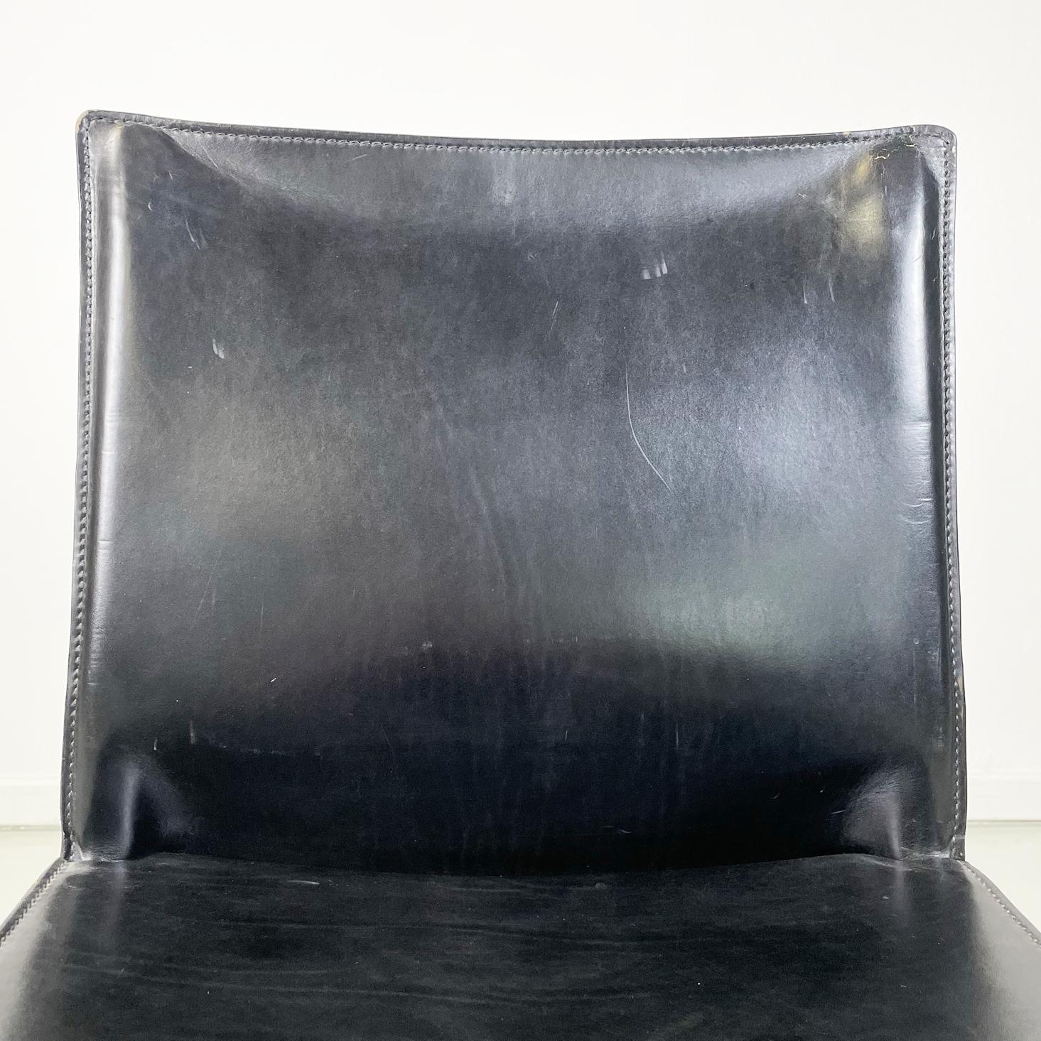Italian modern Leather chairs mod CAB 414 by Mario Bellini for Cassina, 1980s  For Sale 3