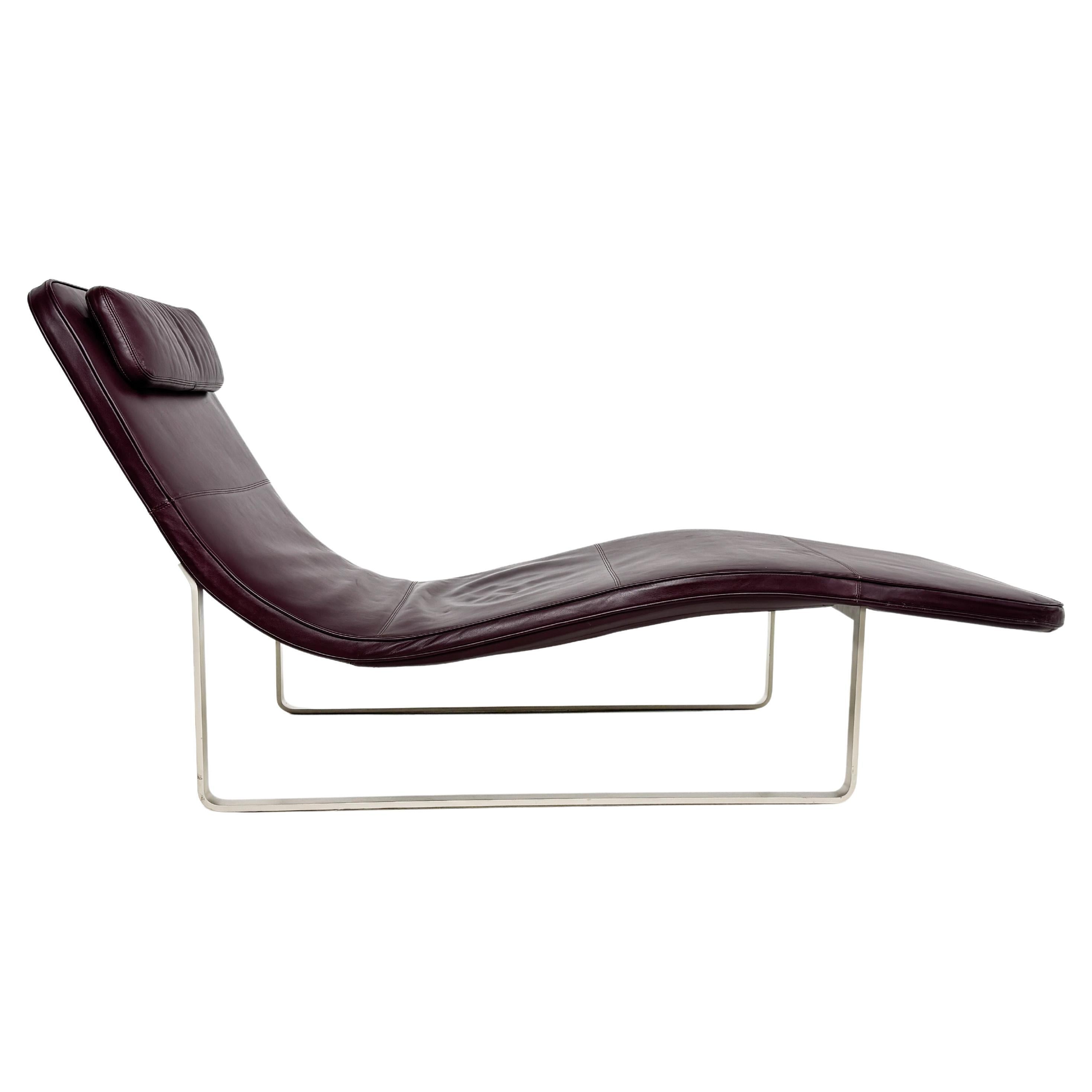 Fauteuil de salon Landscape italien moderne en cuir, Jeffrey Bernett, B&B Italia en vente
