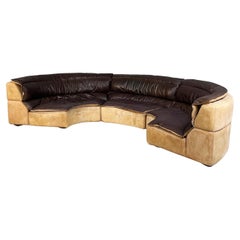 Italian modern leather modular sofa Bogo by Bartoli Rossi di Albizzate 1970s