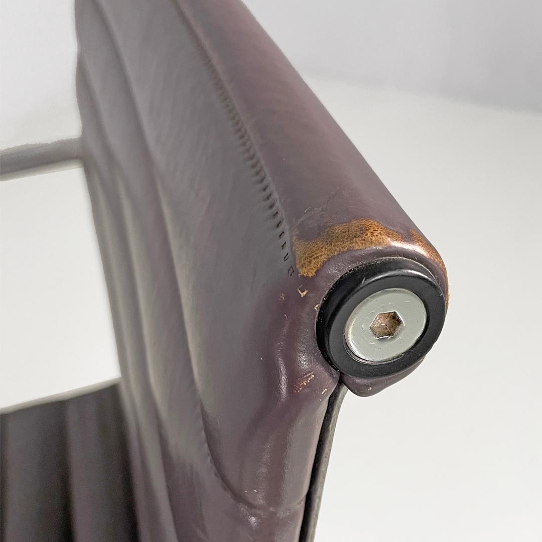 Italian modern leather office chair by Charles and Ray Eames for ICF, 1970s For Sale 11
