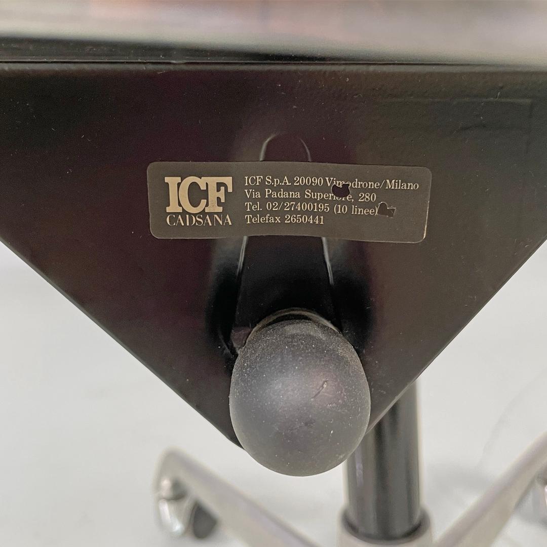 Italian modern leather office chair by Charles and Ray Eames for ICF, 1970s For Sale 3