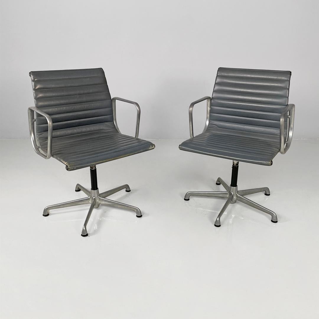 Italian modern leather office chairs by Charles and Ray Eames for ICF, 1970s im Angebot 8